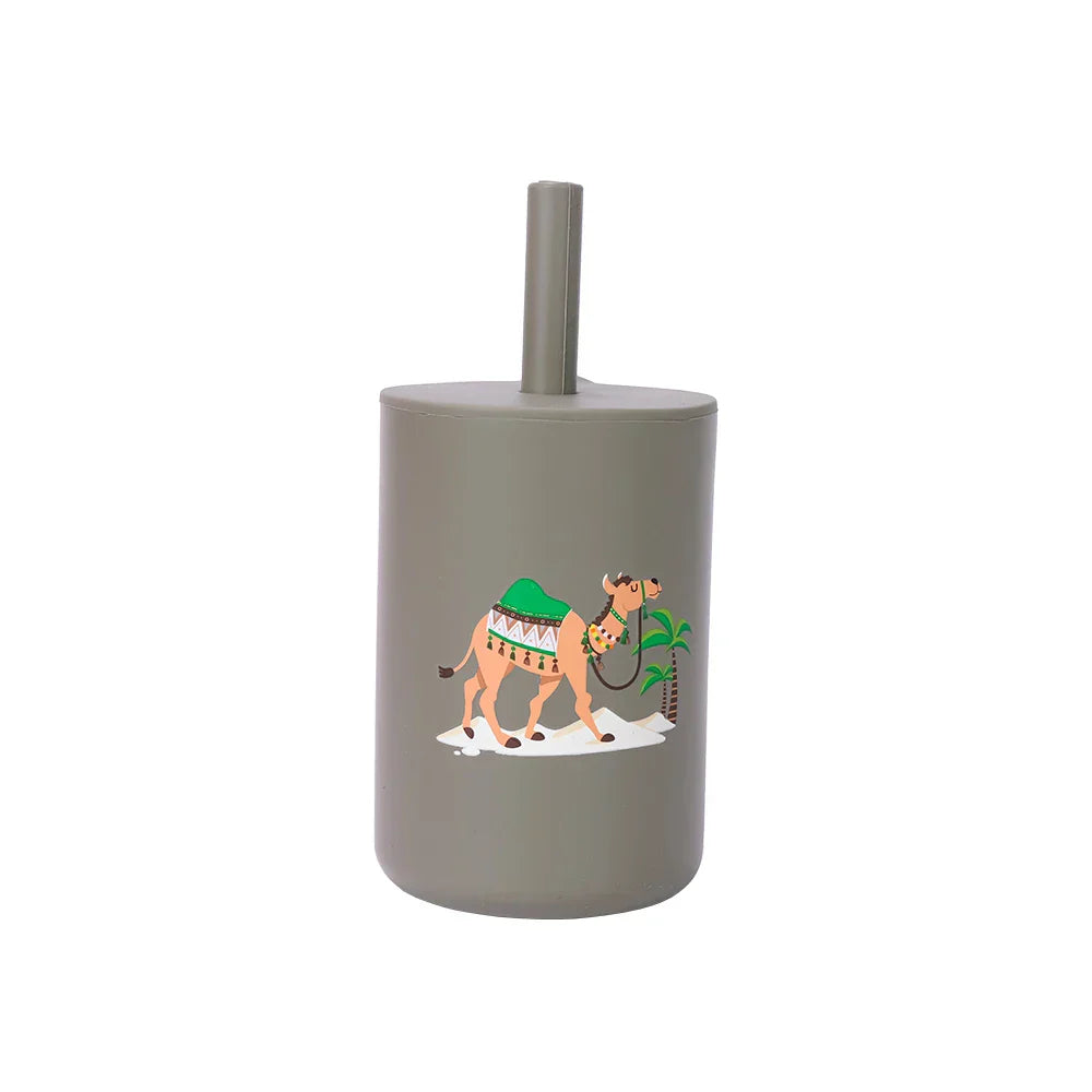 150ML Baby Silicone Cup with Exquisite Pattern Lid