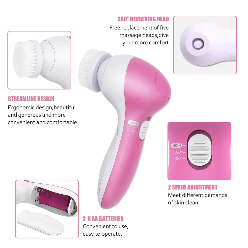 5 IN 1 Electric Facial Deep Cleaning Brush