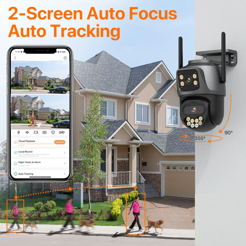 8MP 4K PTZ Wifi Camera Dual Lens Dual