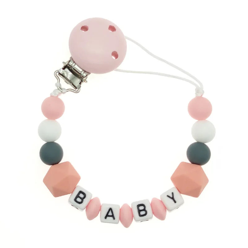 Personalized Name Handmade Silicone Baby Beech Dummy Pacifier