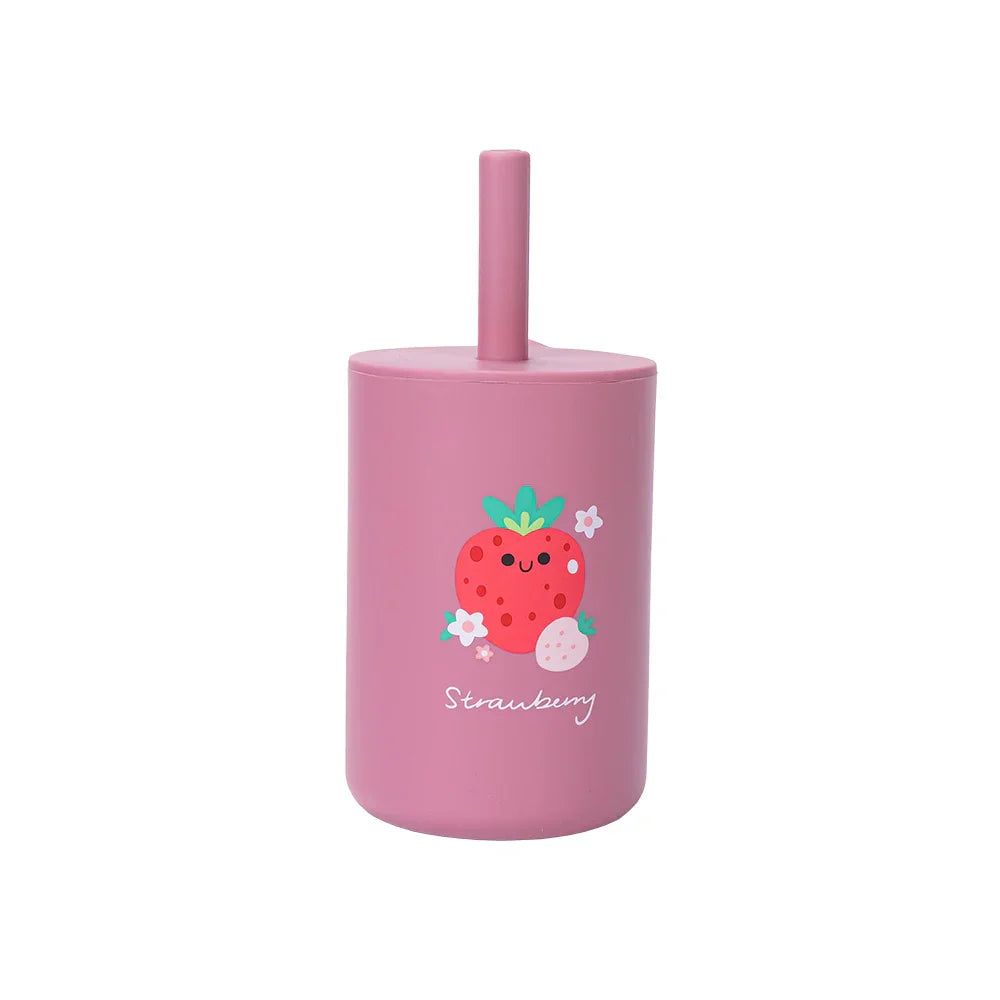 150ML Baby Silicone Cup with Exquisite Pattern Lid