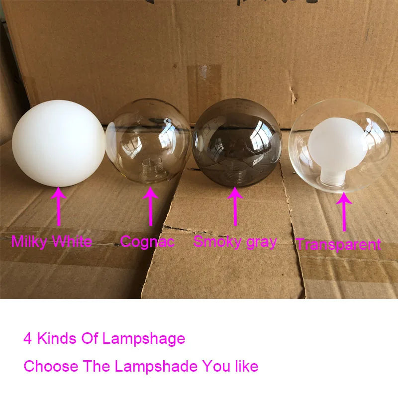Nordic Modern LED Pendant Gold Light Glass Ball
