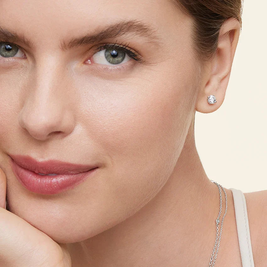 BAMOER Moissanite Earrings for Women Solid 925 Sterling
