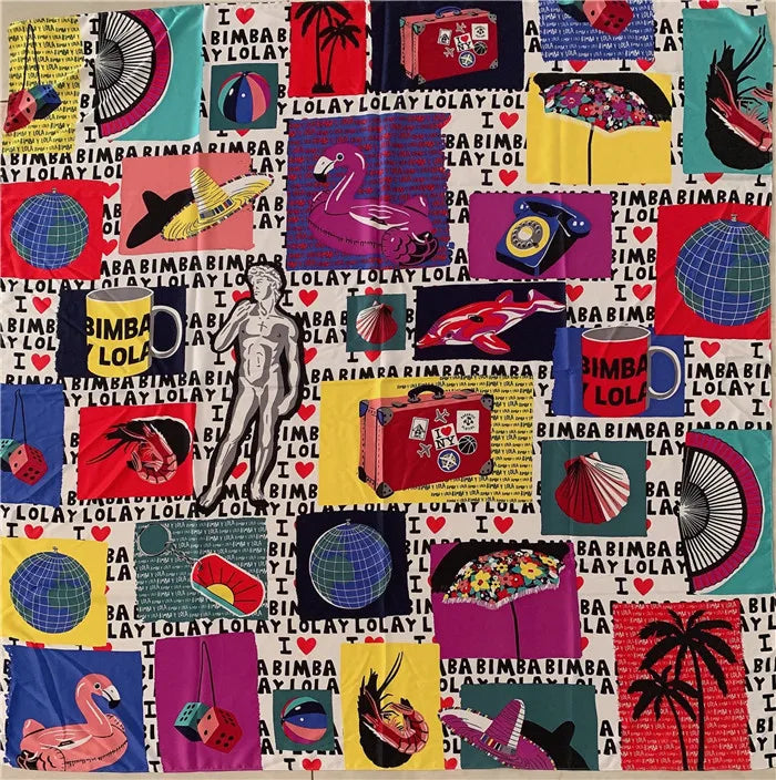 The new print pretty scarf handkerchief (A variety of color patterns)