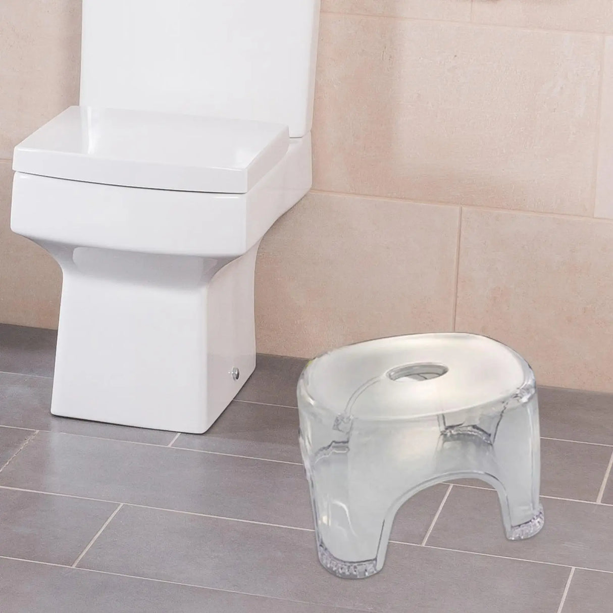 Acrylic Bathroom Shower Non-slip Stool Transparent Small Low