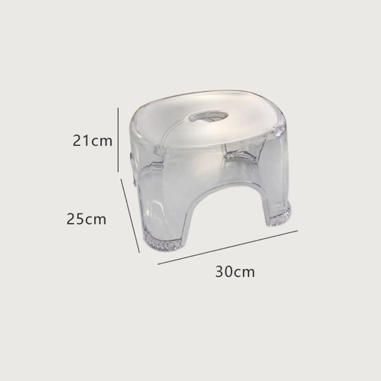 Acrylic Bathroom Shower Non-slip Stool Transparent Small Low