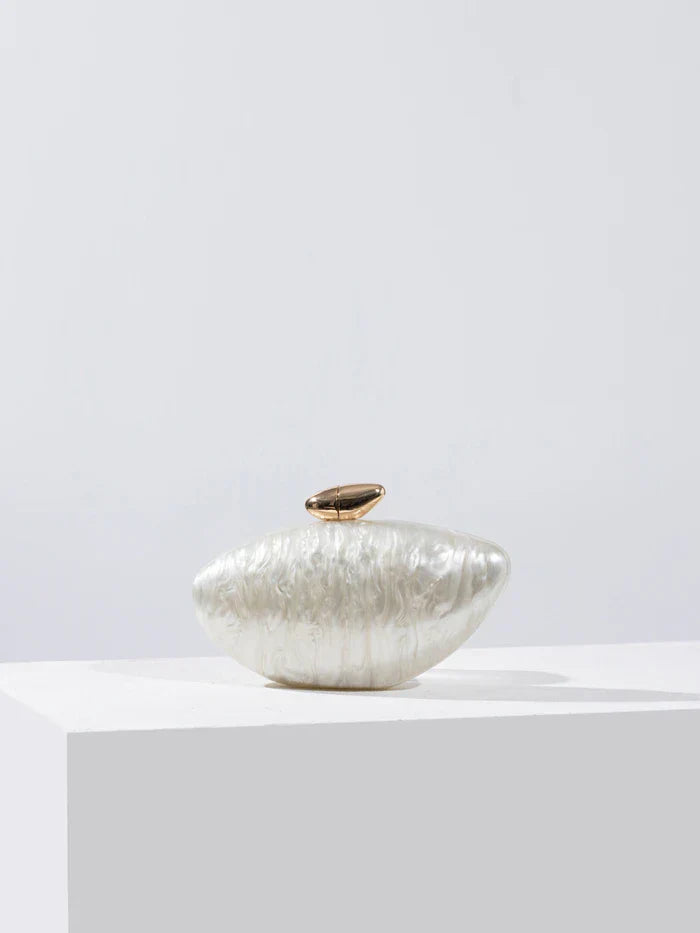 Acrylic egg shape clutch bag women designer evening