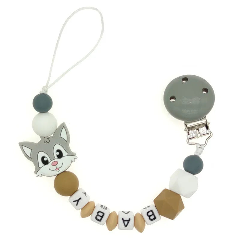 Personalized Name Handmade Silicone Baby Beech Dummy Pacifier