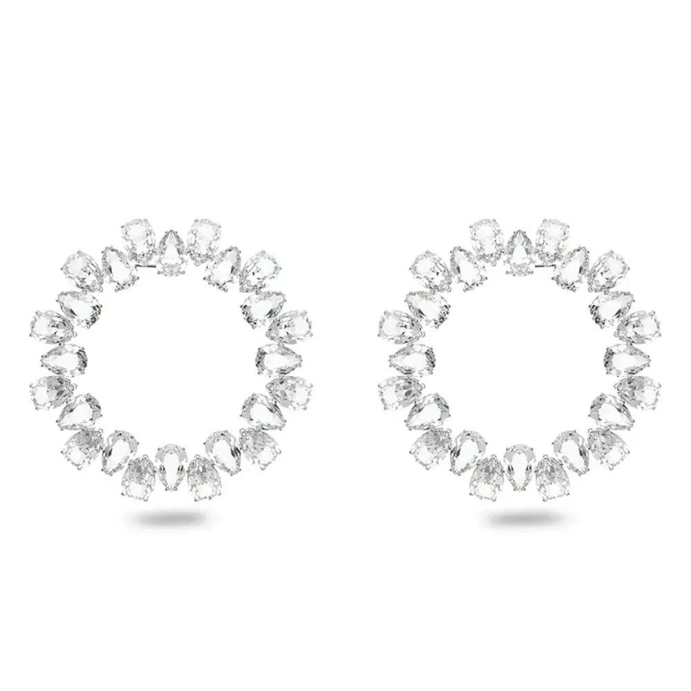Statement Crystal Hoop Earrings for Women Luxury Jewelry