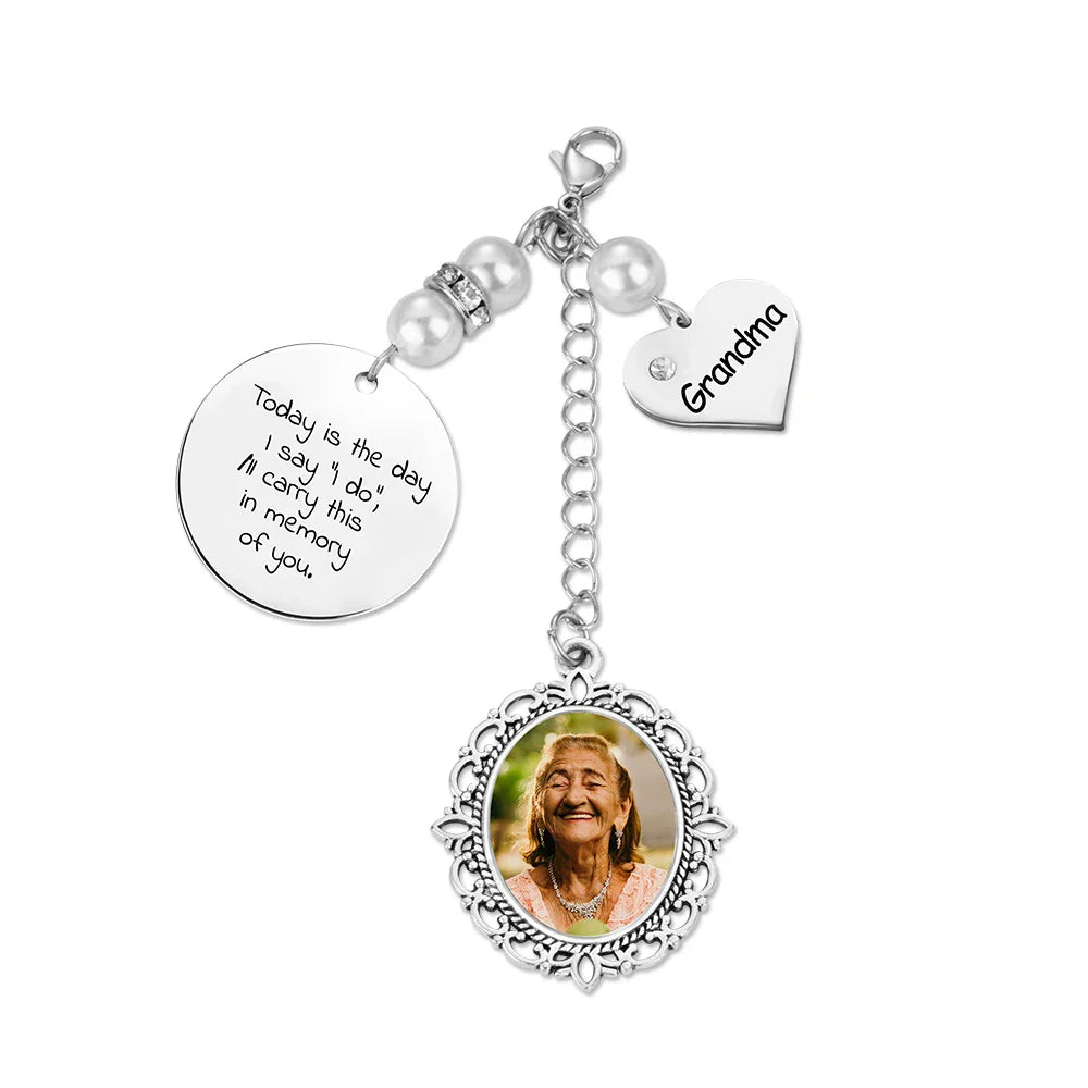 AILIN Dropshipping Customized Bridal Bouquet Photo Charm Memorial