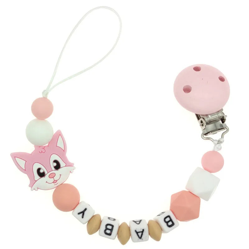 Personalized Name Handmade Silicone Baby Beech Dummy Pacifier