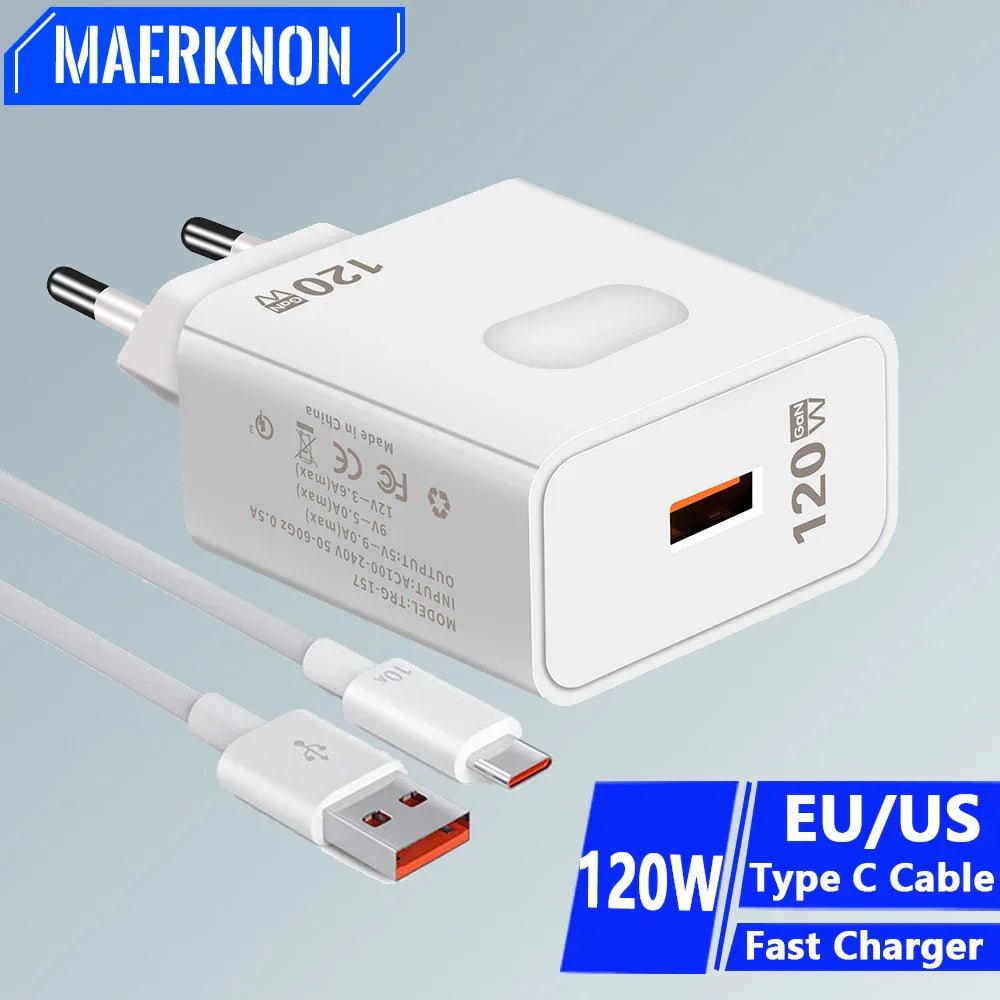 120W USB Charger Quick Charge QC3.0 USB C