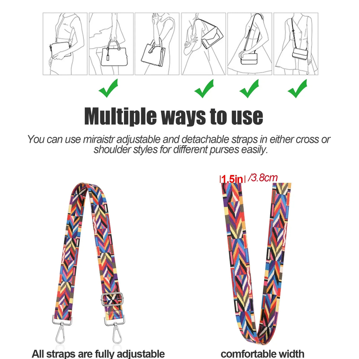 Adjustable Bag Strap Bag Part Accessories for Handbags