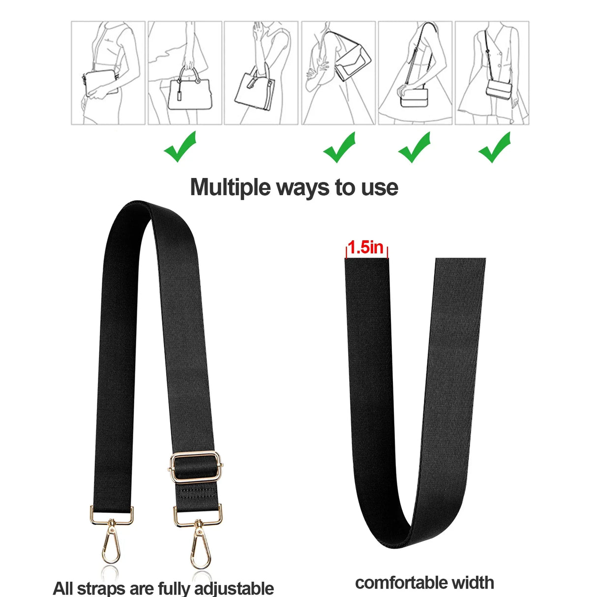 Adjustable Bag Strap Bag Part Accessories for Handbags
