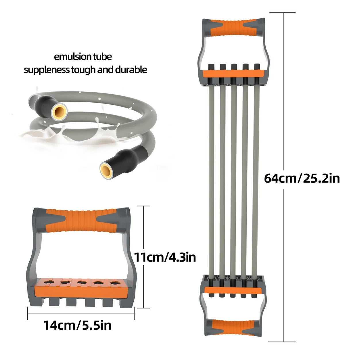 Adjustable Chest Expander 5 Ropes Resistance Exercise System