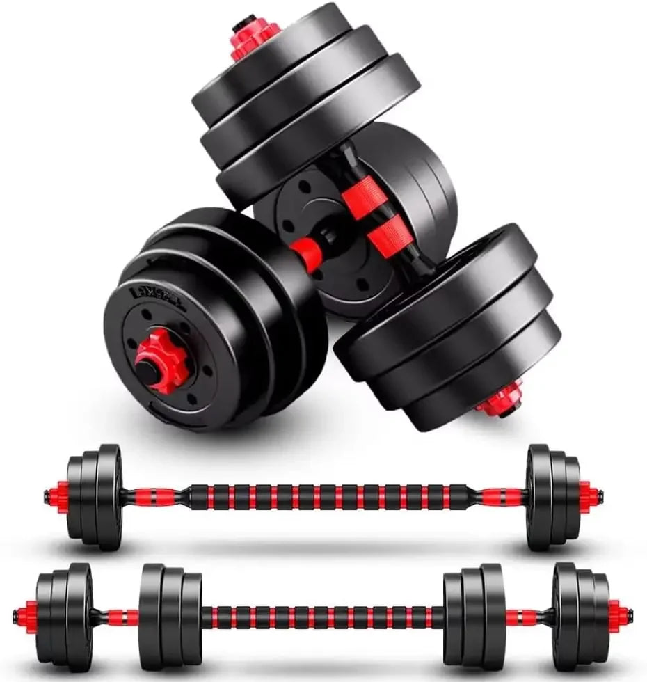 Adjustable-Dumbbells-Sets, Free Weights-Dumbbells Set of 2 Convertible To