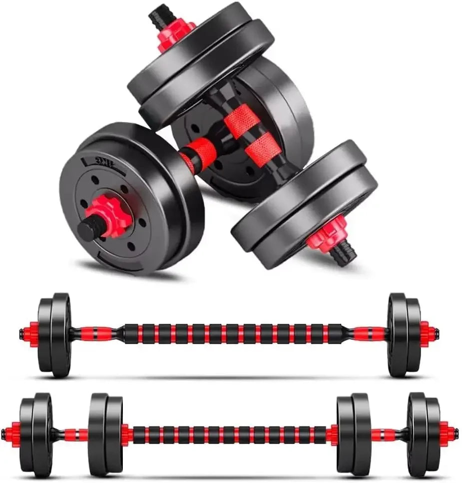 Adjustable-Dumbbells-Sets, Free Weights-Dumbbells Set of 2 Convertible To