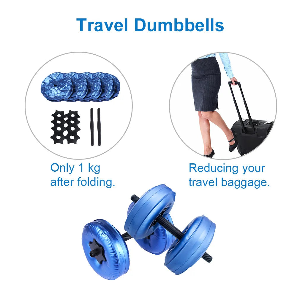 Adjustable Dumbbells Water Filled Weight Portable Workout Equipment