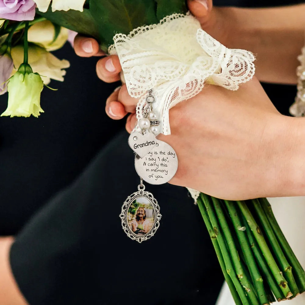 AILIN Dropshipping Customized Bridal Bouquet Photo Charm Memorial