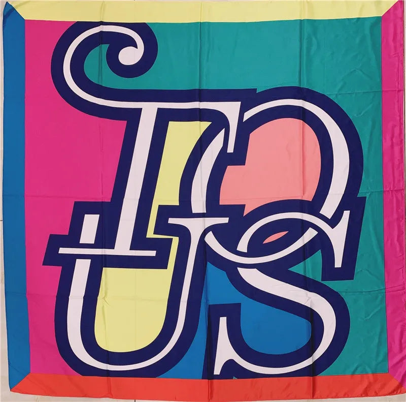 Spanishstyle oversized print handkerchief