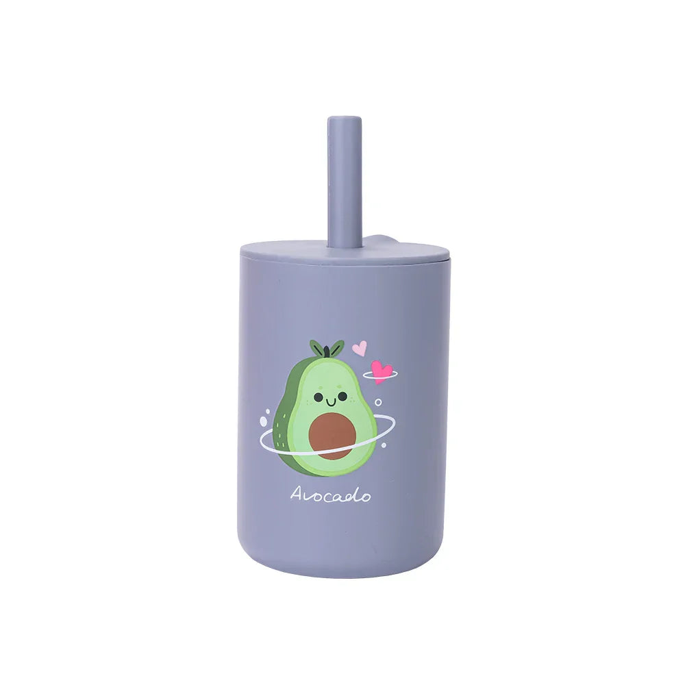 150ML Baby Silicone Cup with Exquisite Pattern Lid
