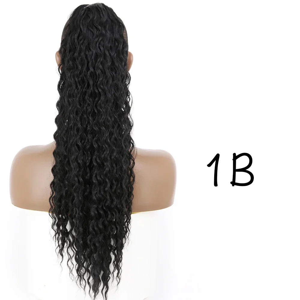 LISI GIRL Synthetic Drawstring Ponytail Long Curly Ponytail