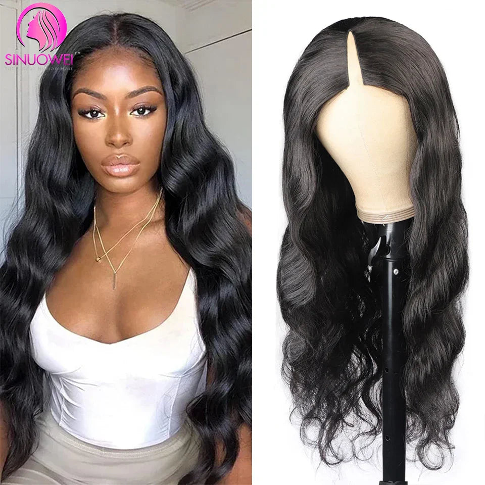 Sinuowei U V Part Wig Body Wave Human