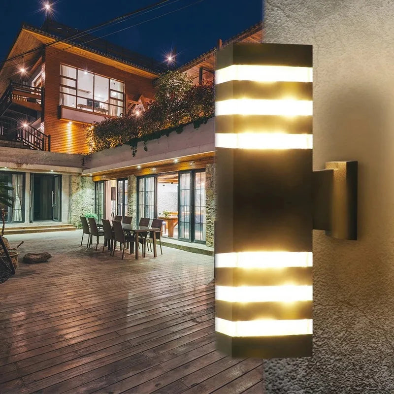 Aluminium Waterproof E27 Wall Lamp Outdoor Up Down