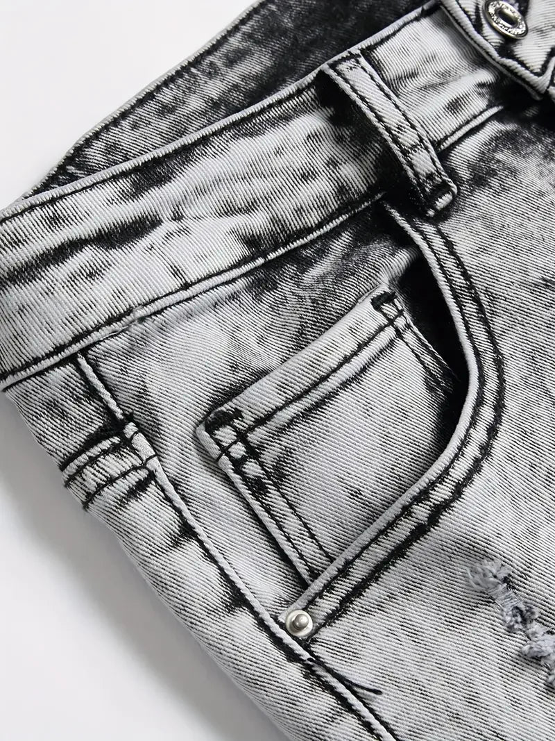 Summer New Slim Stretch Men Short Jeans Fashionable