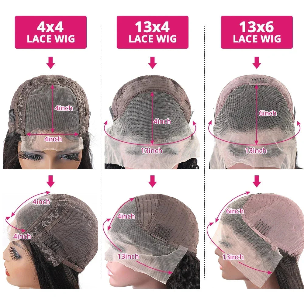 30Inch Deep Wave Transparent 13x4 13x6 Lace Frontal