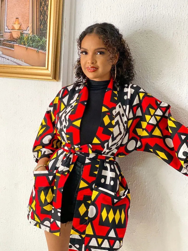 African Dress Womens Fashion Kimono Cardigan Coat Dashiki
