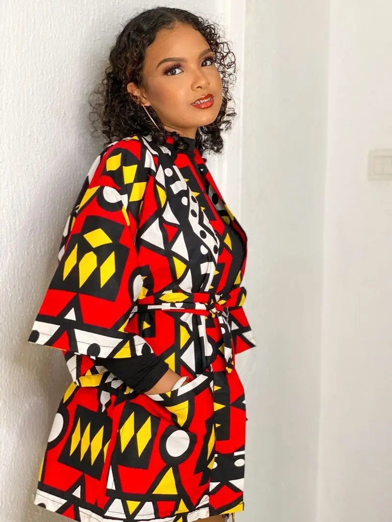 African Dress Womens Fashion Kimono Cardigan Coat Dashiki