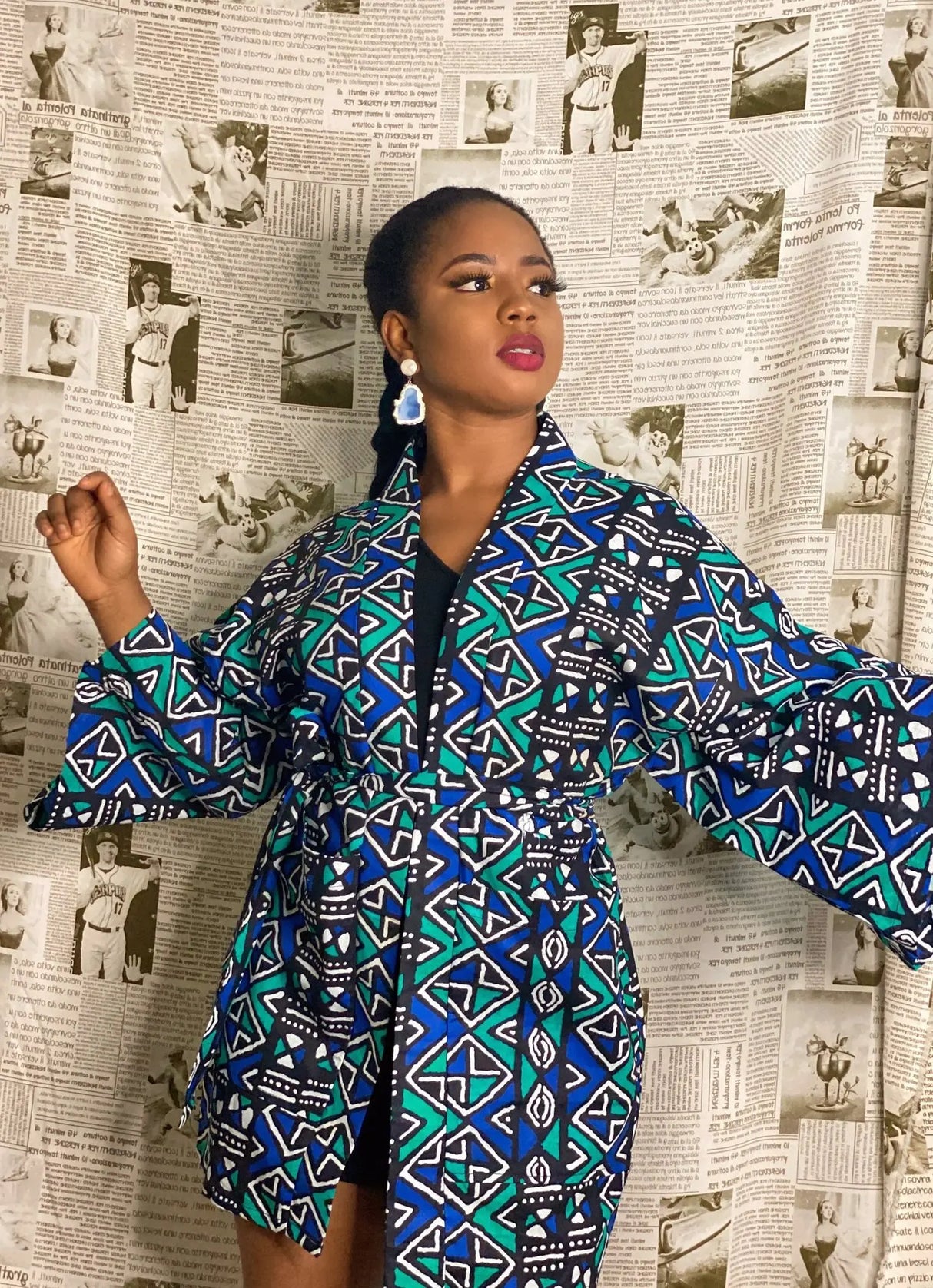 African Dress Womens Fashion Kimono Cardigan Coat Dashiki
