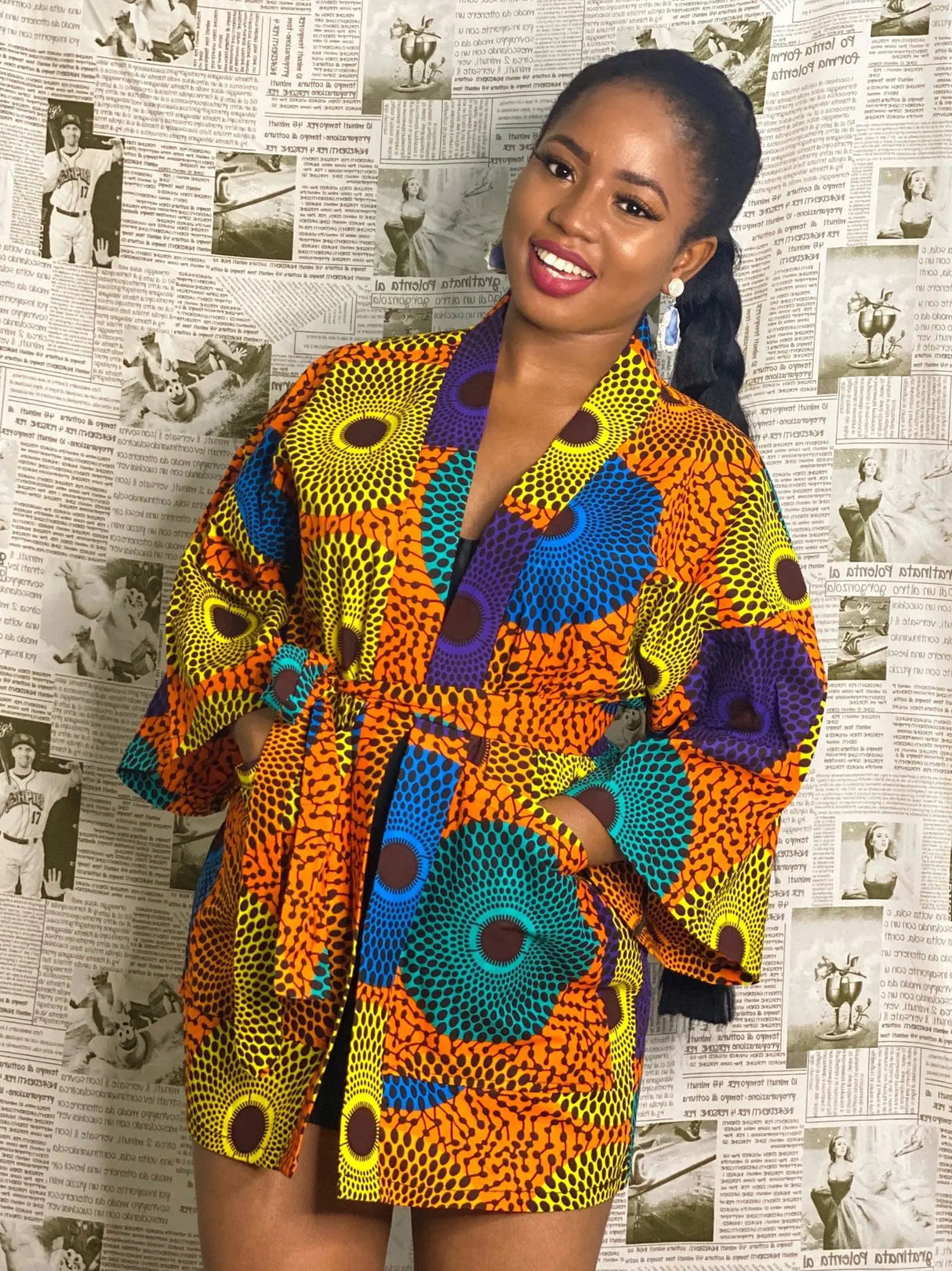 African Dress Womens Fashion Kimono Cardigan Coat Dashiki