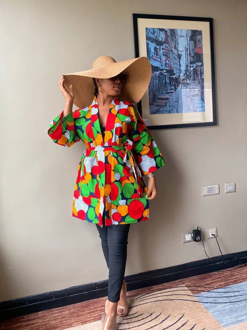 African Dress Womens Fashion Kimono Cardigan Coat Dashiki