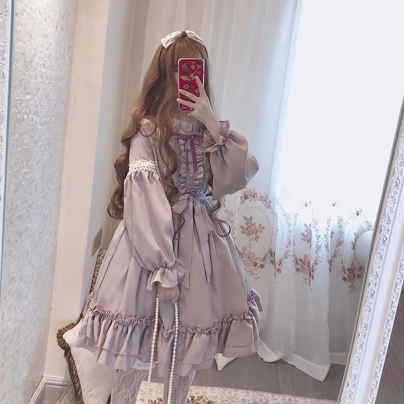 Alice In Wondeland Cute Women Lolita OP Dress