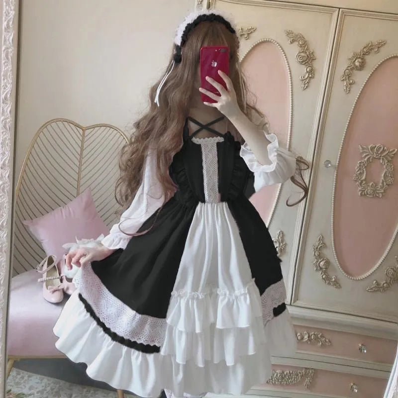 Alice In Wondeland Cute Women Lolita OP Dress