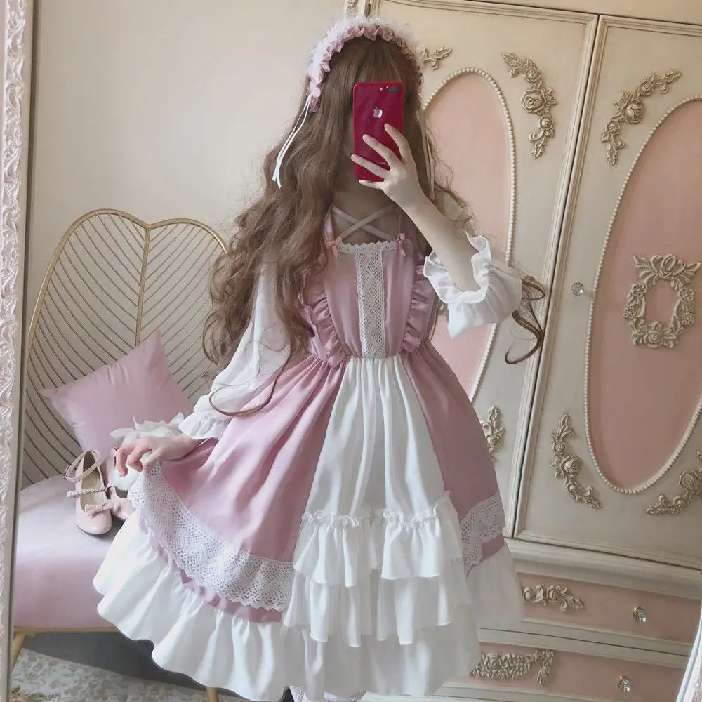 Alice In Wondeland Cute Women Lolita OP Dress