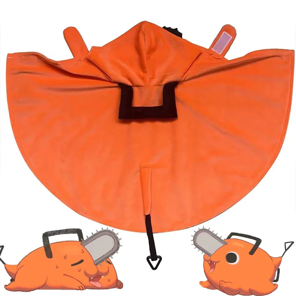 Anime Chainsaw Man Pochita Cloak Cat and Dog