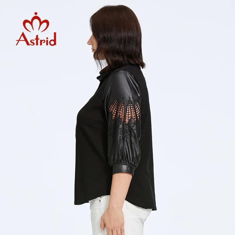 Astrid Womens Shirt 2023 Long Sleeve Cut Out