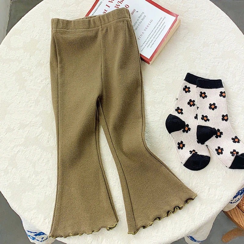 Autumn Kids Baby Girls Pants Candy Color Children's
