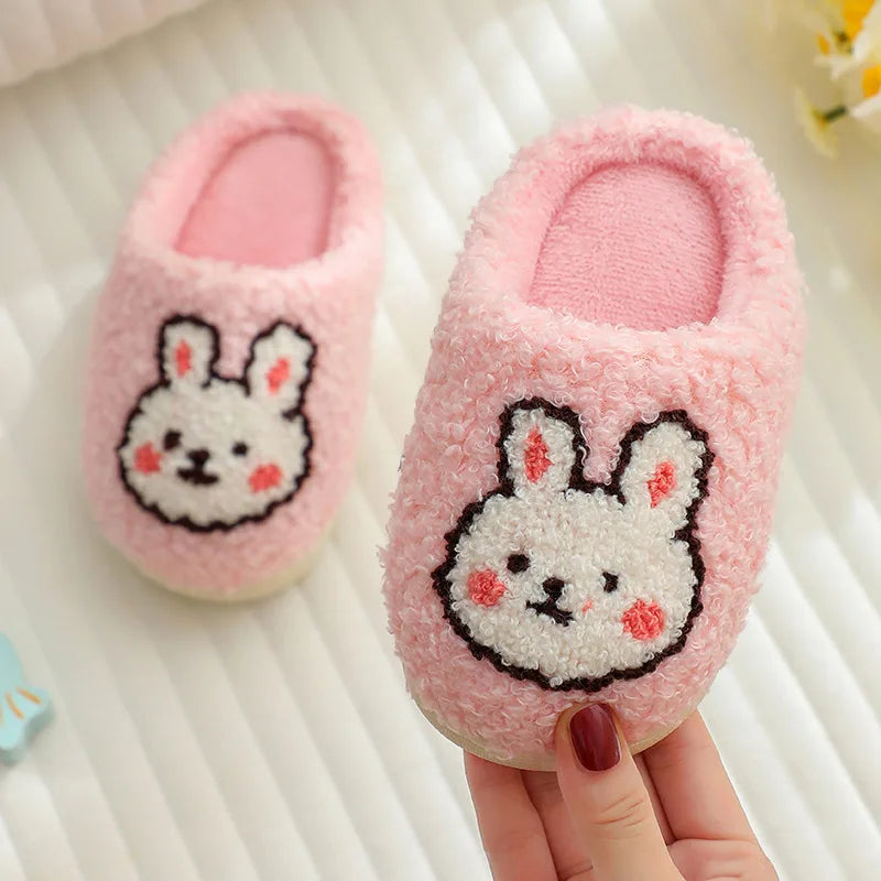 Children's Fluffy Plush Non-Slip Indoor Slippers