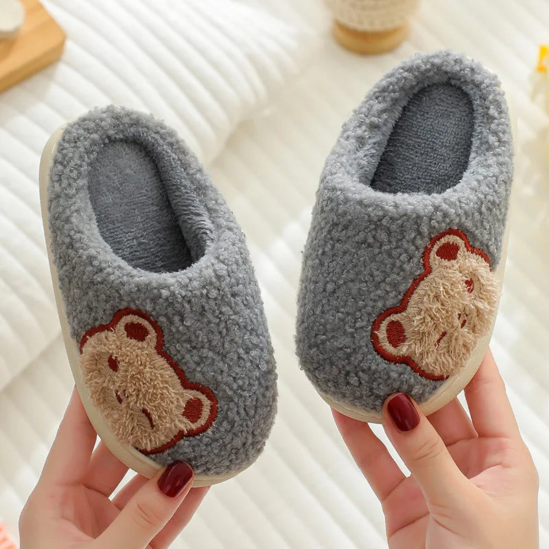 Children's Fluffy Plush Non-Slip Indoor Slippers