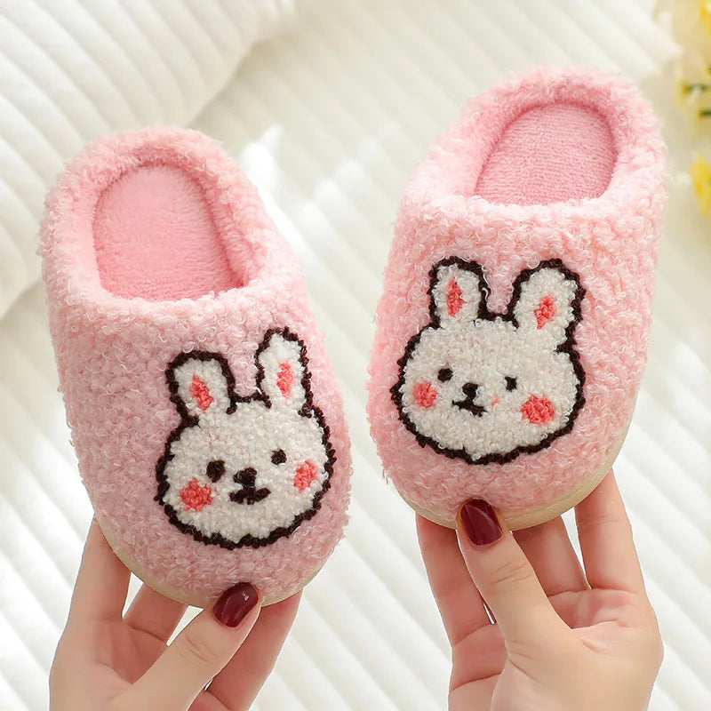 Children's Fluffy Plush Non-Slip Indoor Slippers