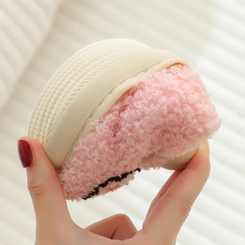 Children's Fluffy Plush Non-Slip Indoor Slippers