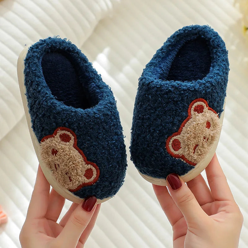 Children's Fluffy Plush Non-Slip Indoor Slippers