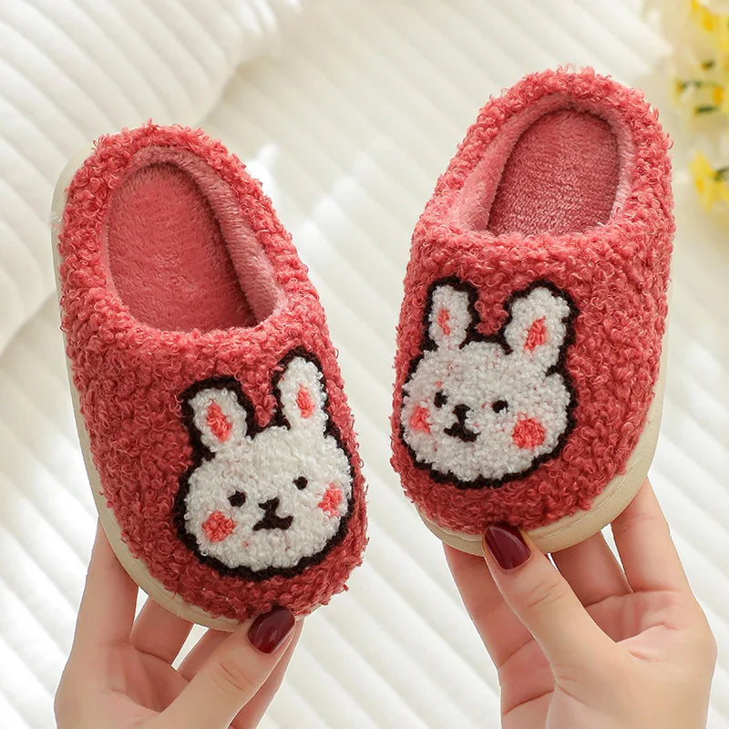 Children's Fluffy Plush Non-Slip Indoor Slippers