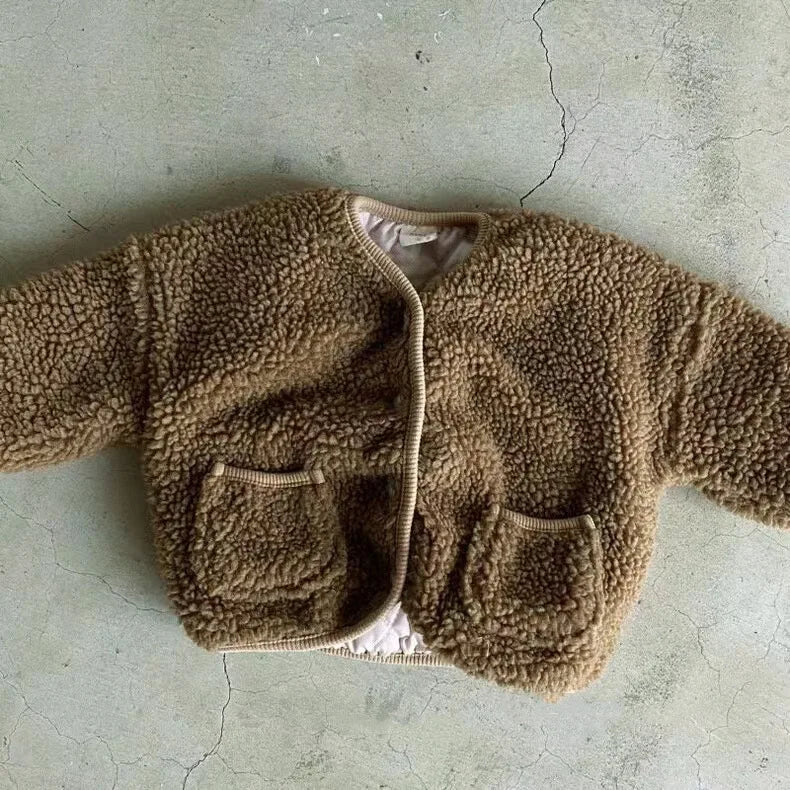 Autumn Winter Toddler Boy Girl Thicken Plaid Cotton