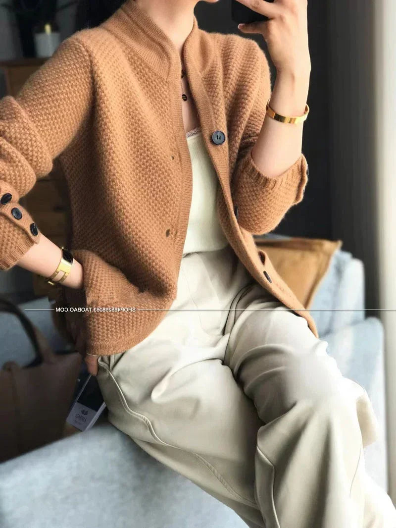 Autumn winter new thickened 100% pure sweater loose