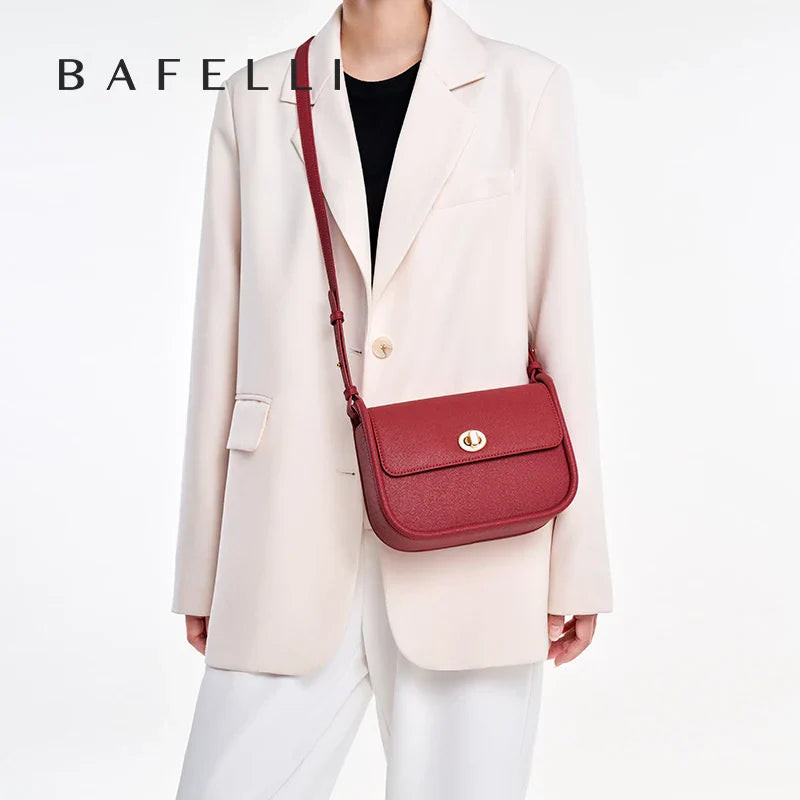 BAFELLI 2023 WOMEN'S NEW TREND LEATHER SADDLE BAGS